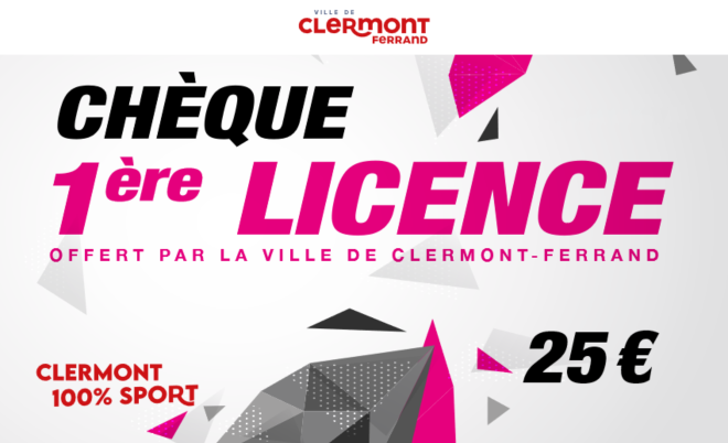 Chèque 1re licence Clermont-Ferrand triathlon